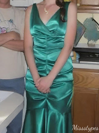Casual V-neck Mermaid Long Prom Dress Ideas, Evening Party Dresses,ZX1106