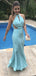 Casual Halter Mermaid Long Prom Dress Ideas, Evening Party Dresses,ZX1107