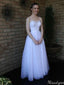 Elegant Spaghetti Strap A-line Long Prom Dress Ideas, Evening Party Dresses,ZX1109