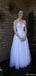 Elegant Spaghetti Strap A-line Long Prom Dress Ideas, Evening Party Dresses,ZX1109