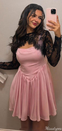 Elegant Spaghetti Strap A-line Short Mini Homecoming Dress,HM512
