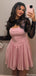 Elegant Spaghetti Strap A-line Short Mini Homecoming Dress,HM512