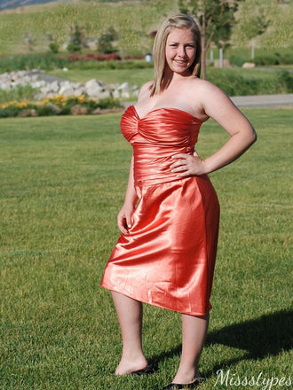 Casual Strapless Sheath Short Mini Homecoming Dress,HM517