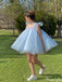 Unique Spaghetti Strap A-line Short Mini Homecoming Dress,HM522