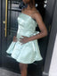 Casual Spaghetti Strap A-line Short Mini Homecoming Dress,HM523