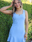 Casual Square Spaghetti Strap Sheath Short Mini Homecoming Dress,HM313