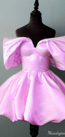Unique Off-shoulder Sheath Short Mini Homecoming Dress,HM527
