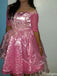 Unique Short Sleeves A-line Short Mini Homecoming Dress,HM528