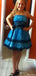 Unique Spaghetti Strap A-line Short Mini Homecoming Dress,HM529