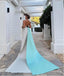 Mismatched Black&White&Blue Strapless Long With Trailing Women Evening Prom Evening Dress,ZX240