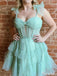 Elegant Sweetheart Spaghetti Strap A-line Short Mini Homecoming Dress,HM314