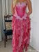 Unique Strapless A-line Long Prom Dress Ideas, Evening Party Dresses,ZX1115