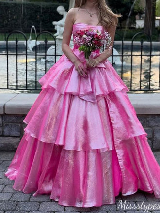 Gorgeous Strapless A-line Long Prom Dress Ideas, Evening Party Dresses,ZX1118