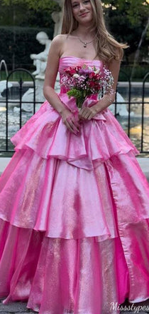 Gorgeous Strapless A-line Long Prom Dress Ideas, Evening Party Dresses,ZX1118
