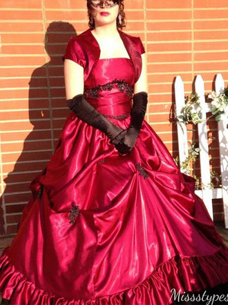Gorgeous Short Sleeves A-line Long Prom Dress Ideas, Evening Party Dresses,ZX1119