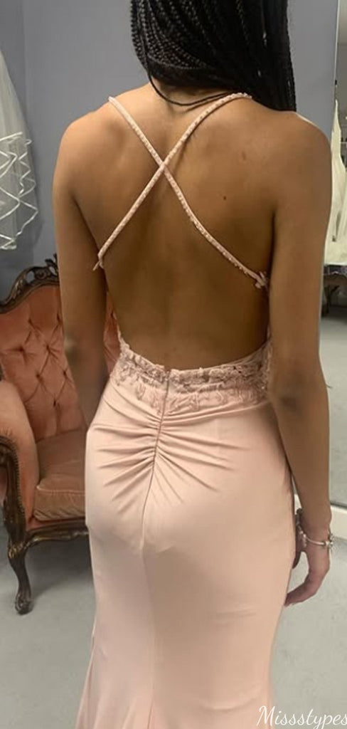 Elegant Spaghetti Strap Mermaid Long Prom Dress Ideas, Evening Party Dresses,ZX1122