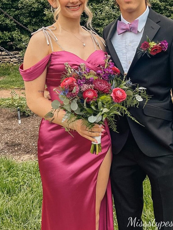 Elegant Off-shoulder Mermaid Long Prom Dress Ideas, Evening Party Dresses,ZX1124