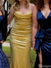 Elegant Spaghetti Strap Mermaid Long Prom Dress Ideas, Evening Party Dresses,ZX1125
