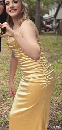 Elegant Spaghetti Strap Mermaid Long Prom Dress Ideas, Evening Party Dresses,ZX1125