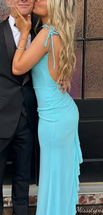 Elegant Spaghetti Strap V-neck Mermaid Long Prom Dress Ideas, Evening Party Dresses,ZX1126