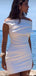Casual Off-shoulder Sheath Short Mini Homecoming Dress,HM530