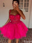 Gorgeous Spaghetti Strap A-line Short Mini Homecoming Dress,HM531