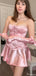 Elegant Strapless A-line Short Mini Homecoming Dress,HM532