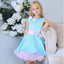 Soft Blue&Pink Elegant Ball Gown Little Flower Girl Dresses, ET50