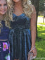 Elegant Spaghetti Strap A-line Short Mini Homecoming Dress,HM537