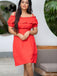 Casual Spaghetti Strap Off-shoulder A-line Short Mini Homecoming Dress,HM540