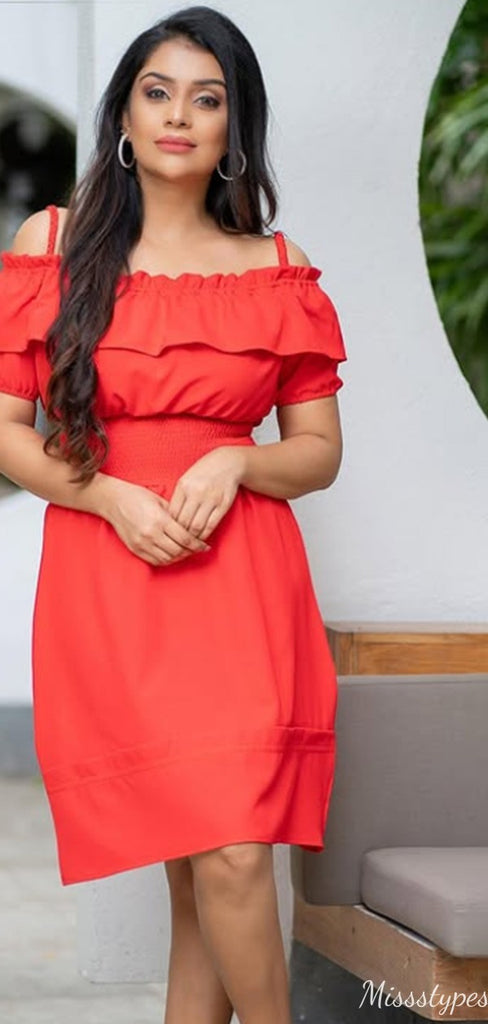 Casual Spaghetti Strap Off-shoulder A-line Short Mini Homecoming Dress,HM540
