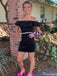 Casual One-shoulder Spaghetti Strap Sheath Short Mini Homecoming Dress,HM547