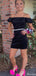 Casual One-shoulder Spaghetti Strap Sheath Short Mini Homecoming Dress,HM547