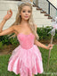 Elegant Strapless A-line Short Mini Homecoming Dress,HM548