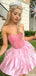 Elegant Strapless A-line Short Mini Homecoming Dress,HM548