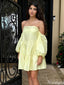Elegant Off-shoulder A-line Short Mini Homecoming Dress,HM549