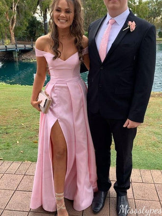 Elegant Off-shoulder A-line Long Prom Dress Ideas, Evening Party Dresses,ZX1128