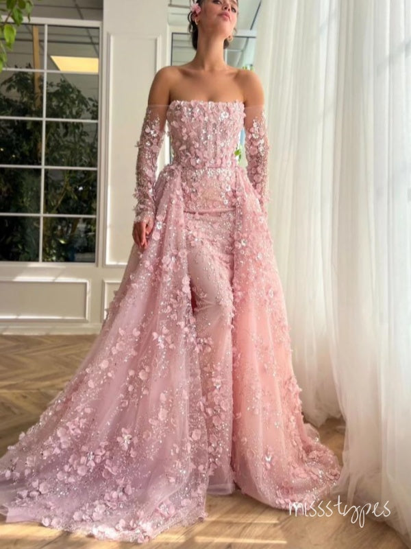 Luxurious New Arrival Pink Beading Sparkly Princess Prom Evening Dress,ZX194