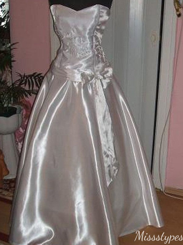 Gorgeous Strapless A-line Long Prom Dress Ideas, Evening Party Dresses,ZX1131