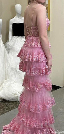 Sexy Spaghetti Strap V-neck A-line Long Prom Dress Ideas, Evening Party Dresses,ZX1135