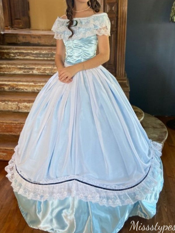 Gorgeous Off-shoulder A-line Long Prom Dress Ideas, Evening Party Dresses,ZX1137
