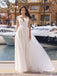 Elegant Flower Appliqued Off-White A-Line Sweetheart Floor-Length Wedding Dresses HS10