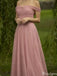Elegant Off-shoulder A-line Long Prom Dress Ideas, Evening Party Dresses,ZX1146