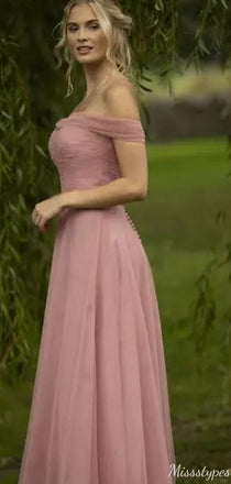Elegant Off-shoulder A-line Long Prom Dress Ideas, Evening Party Dresses,ZX1146