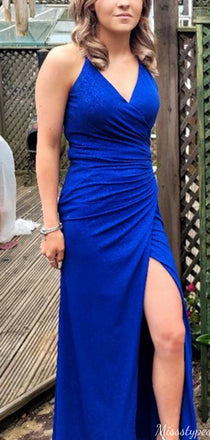 Elegant Spaghetti Strap Mermaid Long Prom Dress Ideas, Evening Party Dresses,ZX1148