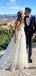 White Princess With Trailing Appliqued Spaghetti Strap Long Fashion Wedding Dresses,HS98