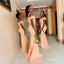 Orange Bodycon Spaghetti Strap Mermaid Satin Bridesmaid Dresses Online, BL125