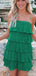 Casual Spaghetti Strap A-line Short Mini Homecoming Dress,HM555
