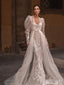 Lady White Tulle Lace Up Spaghetti Strap Floor-Length Mermaid Wedding Dresses HS32