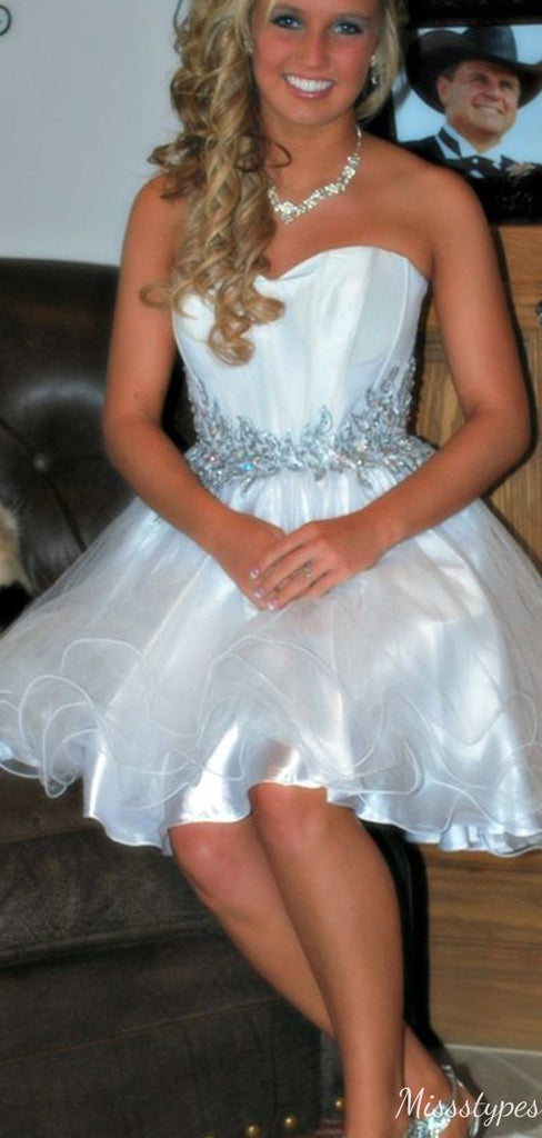 Gorgeous Strapless A-line Short Mini Homecoming Dress,HM556